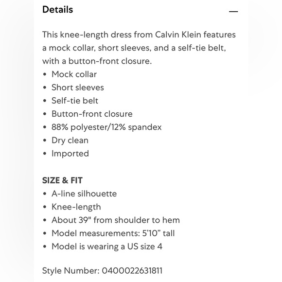 Calvin Klein Plaid Belted Dress - indigo white - size 12 - Picture 3 of 4